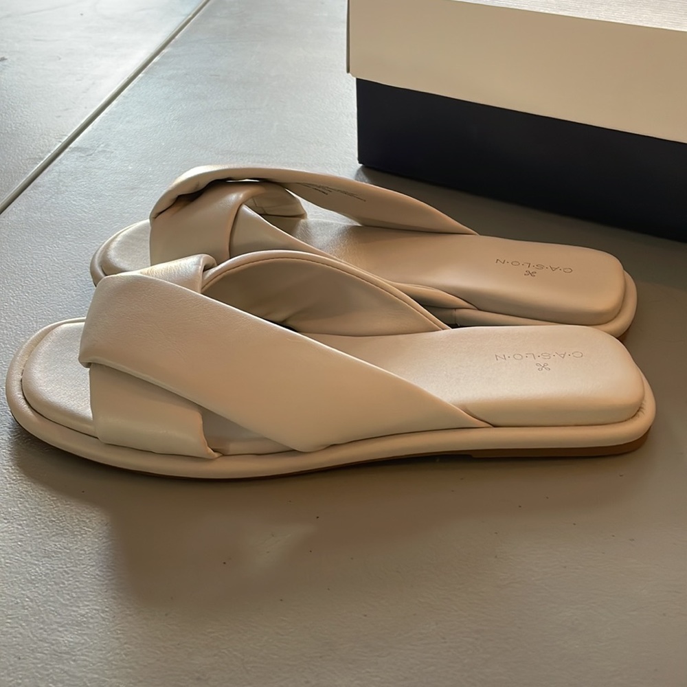 Nwt Cream Caslon Slides - image 4